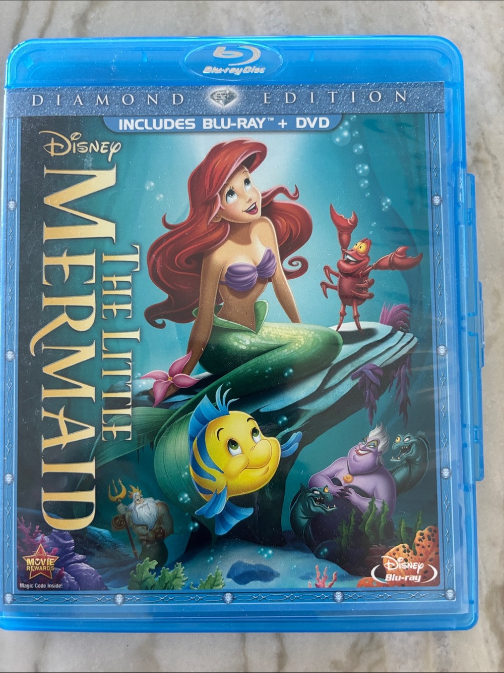 Disney The Little Mermaid Blu-ray + DVD — Teal, Aqua & Red Artwork